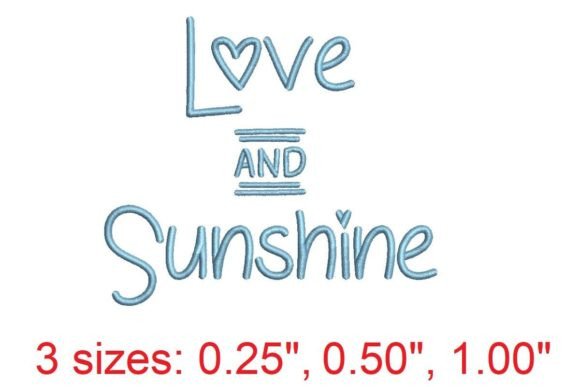 Review: Love and Sunshine Embroidery Font