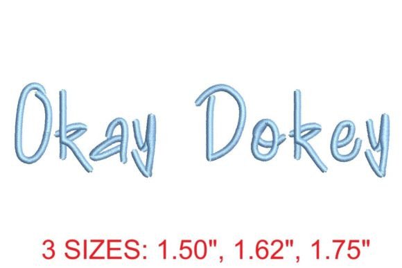Review: Okey Dokey Medium Embroidery Font for Merch