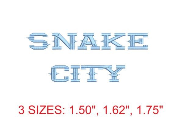 Snake City Embroidery Font Review